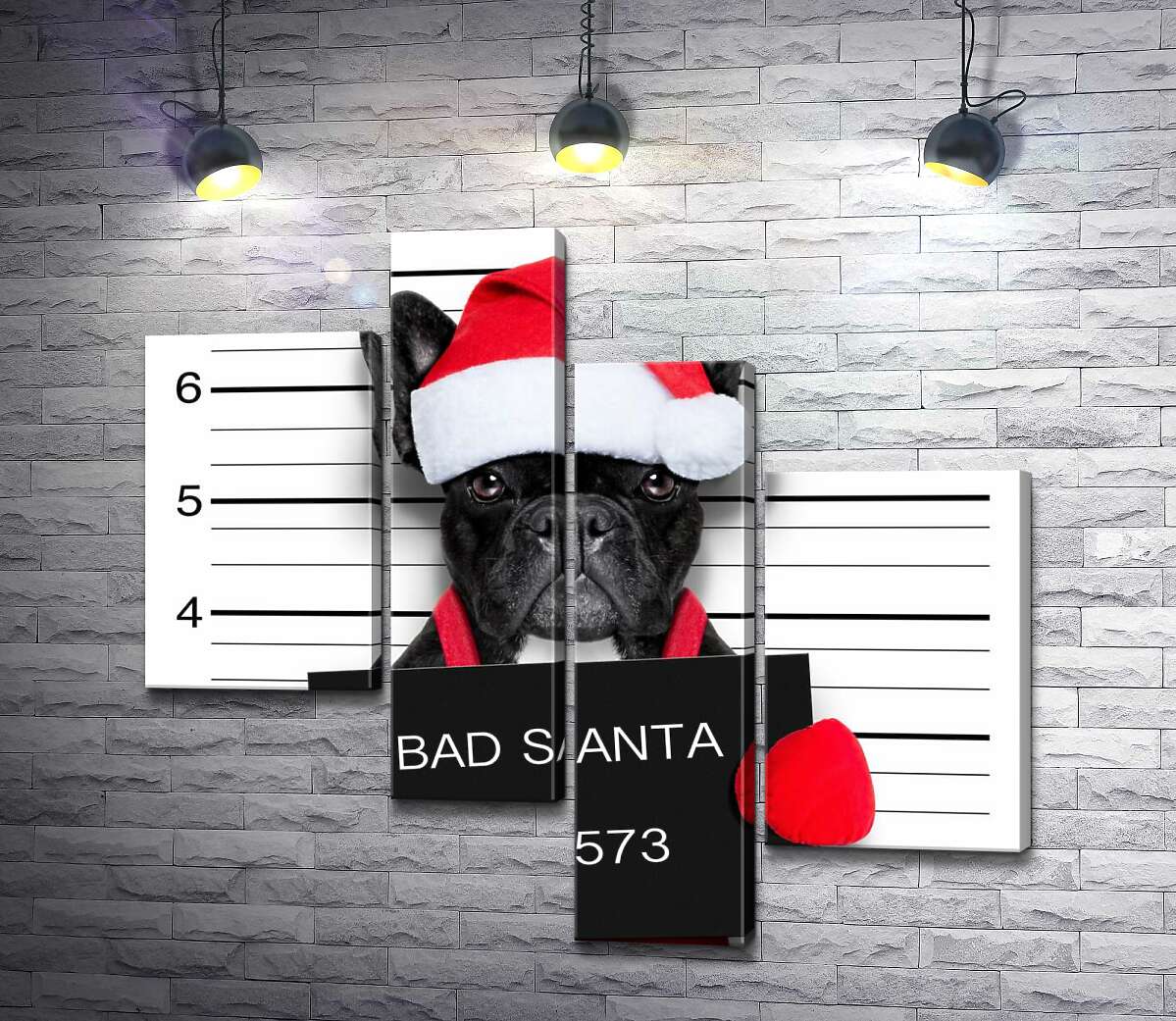 Модульная картина ArtPoster Праздничный черный бульдог – "Bad Santa" 100x93 см Модуль №20
Модульная картина ArtPoster Праздничный черный бульдог – "Bad Santa" 100x93 см Модуль №20