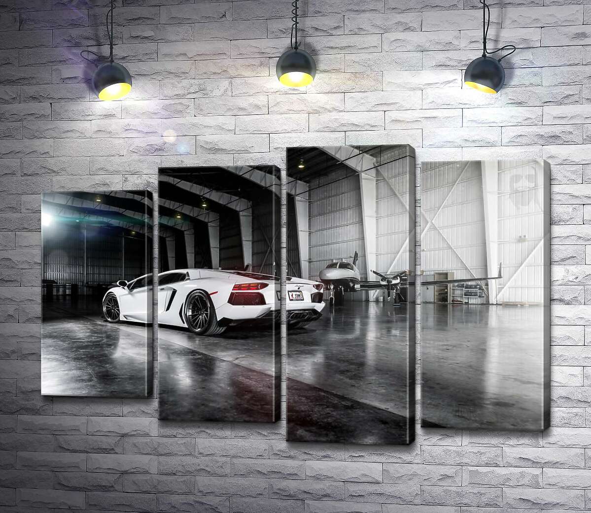 Модульная картина ArtPoster Плавные изгибы сторон в белом автомобиле Ламборгини (Lamborghini Aventador) 80x54 см Модуль №21
Модульная картина ArtPoster Плавные изгибы сторон в белом автомобиле Ламборгини (Lamborghini Aventador) 80x54 см Модуль №21