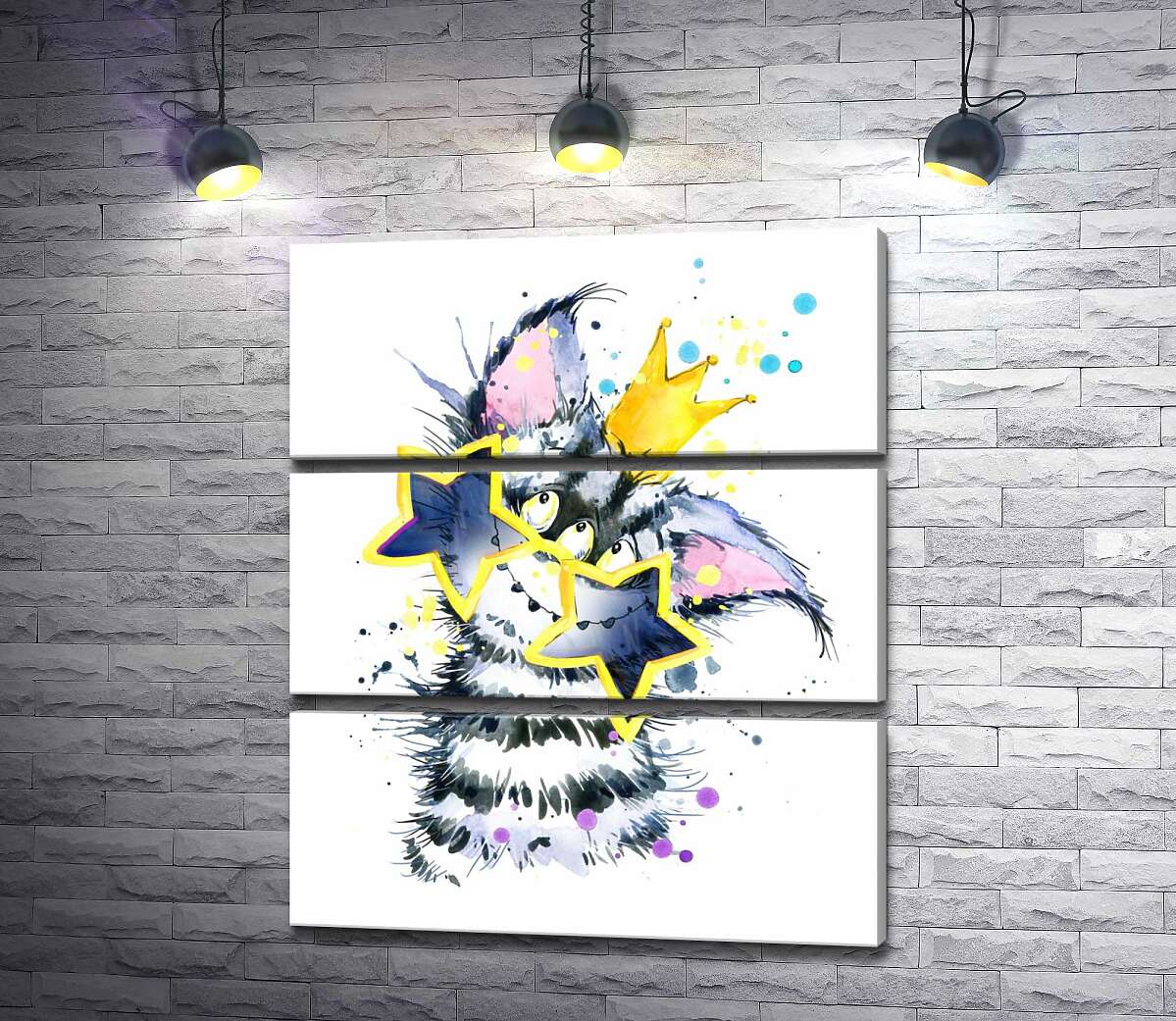 Модульная картина ArtPoster Полосатый монстр в короне и звездных очках 130x156 см Модуль №13
Модульная картина ArtPoster Полосатый монстр в короне и звездных очках 130x156 см Модуль №13