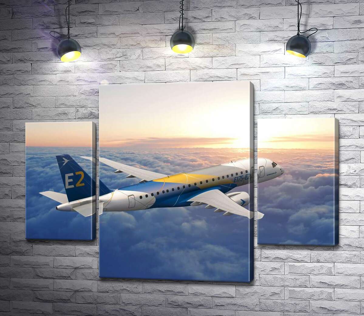 Модульная картина ArtPoster Полет бразильского самолета Embraer E-Jet E2 над бескрайним облачным пространством 80x59 см Модуль №7
Модульная картина ArtPoster Полет бразильского самолета Embraer E-Jet E2 над бескрайним облачным пространством 80x59 см Модуль №7
