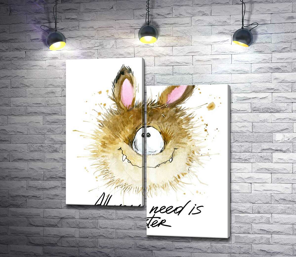 Модульная картина ArtPoster Пушистый циклоп с заячьими ушами и надписью "all you need is monster" 130x155 см Модуль №5
Модульная картина ArtPoster Пушистый циклоп с заячьими ушами и надписью "all you need is monster" 130x155 см Модуль №5