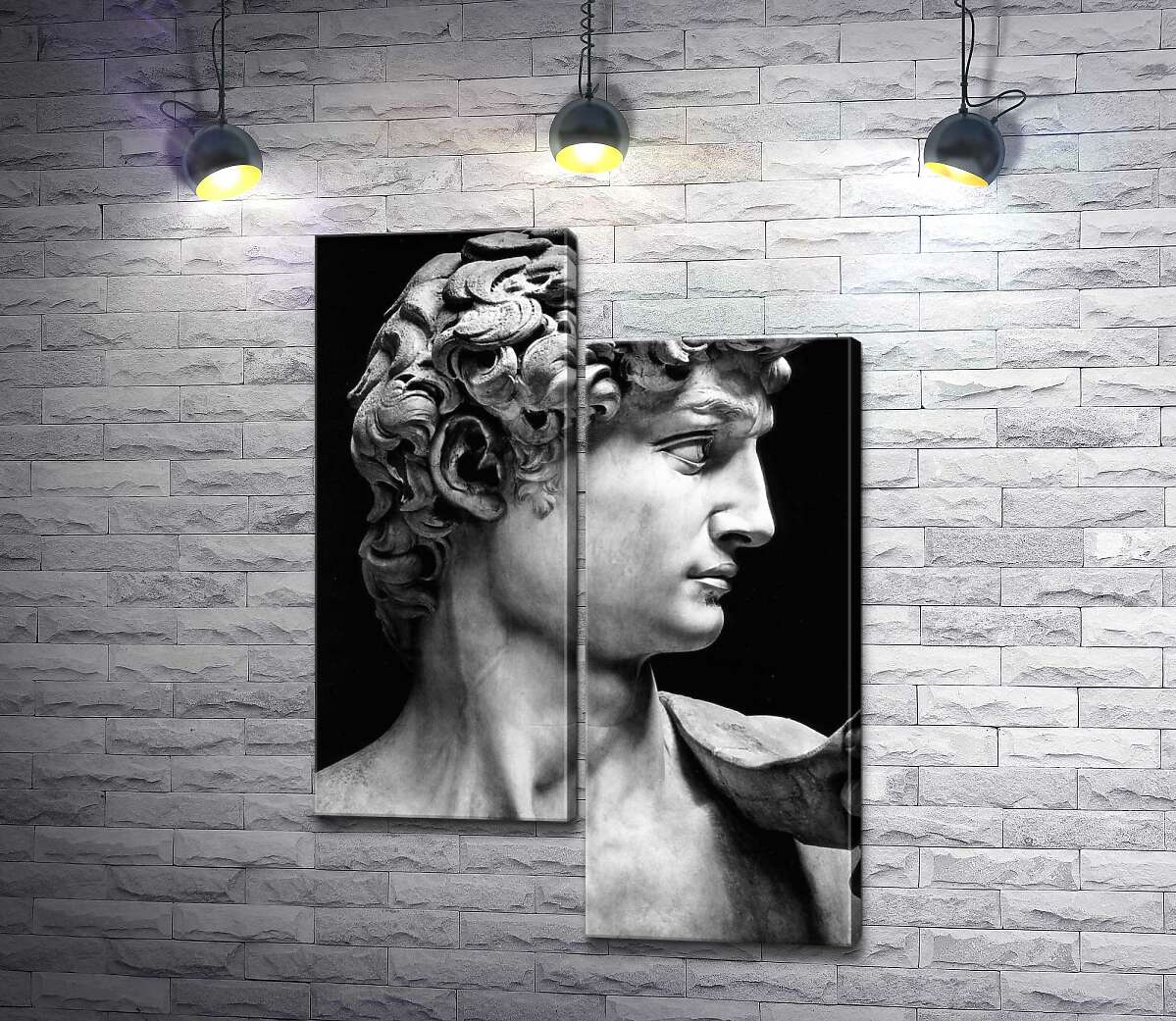 Модульная картина ArtPoster Профиль скульптуры Давида - Микеланджело Буонарроти (Michelangelo Buonarroti) 50x72 см Модуль №5
Модульная картина ArtPoster Профиль скульптуры Давида - Микеланджело Буонарроти (Michelangelo Buonarroti) 50x72 см Модуль №5