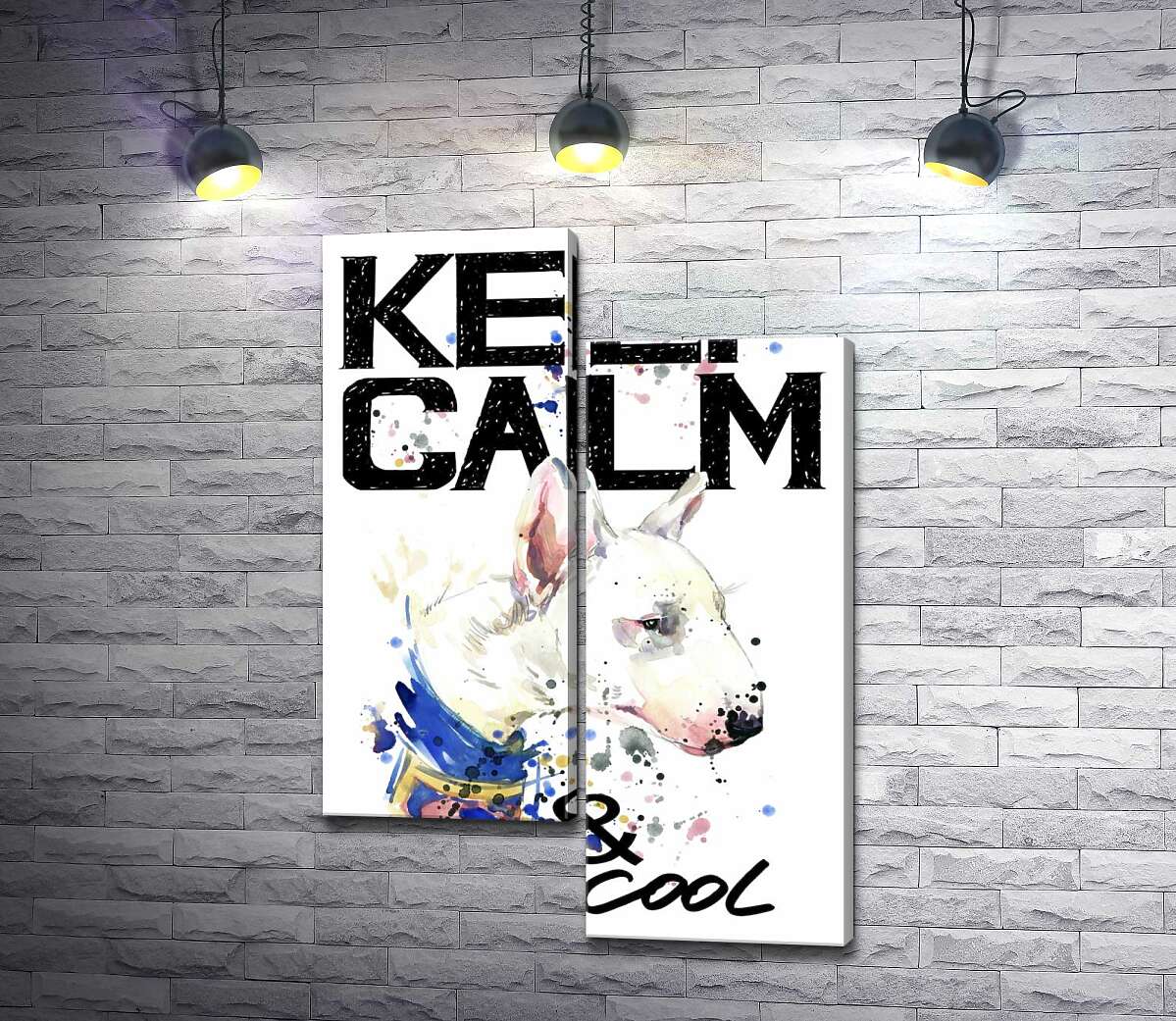 Модульная картина ArtPoster Профиль бультерьера среди надписи "keep calm and be cool" 100x147 см Модуль №5
Модульная картина ArtPoster Профиль бультерьера среди надписи "keep calm and be cool" 100x147 см Модуль №5