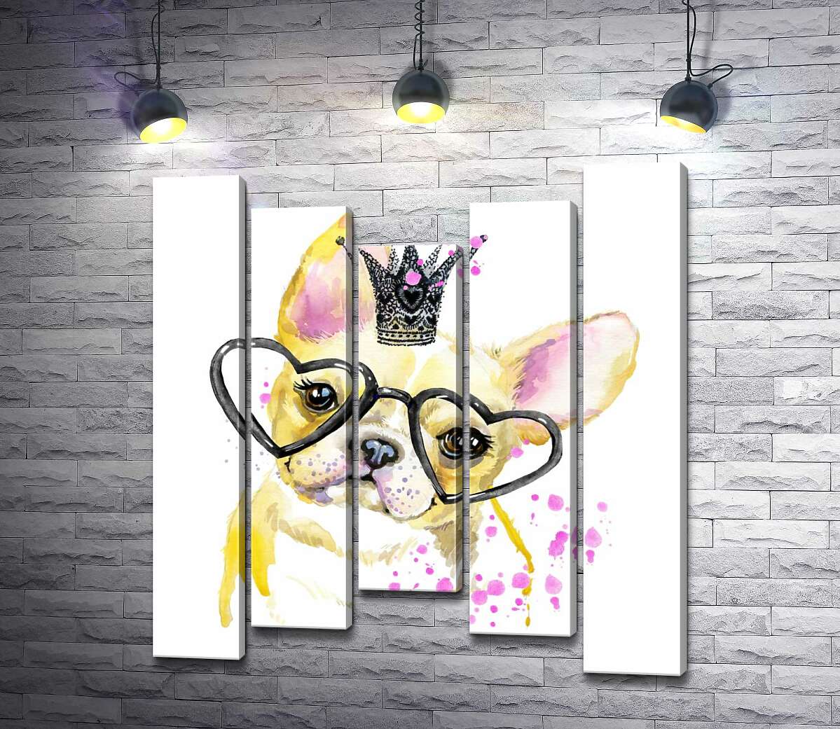 Модульная картина ArtPoster Рыжий бульдог в очках и с короной смотрит с интересом 100x111 см Модуль №28
Модульная картина ArtPoster Рыжий бульдог в очках и с короной смотрит с интересом 100x111 см Модуль №28