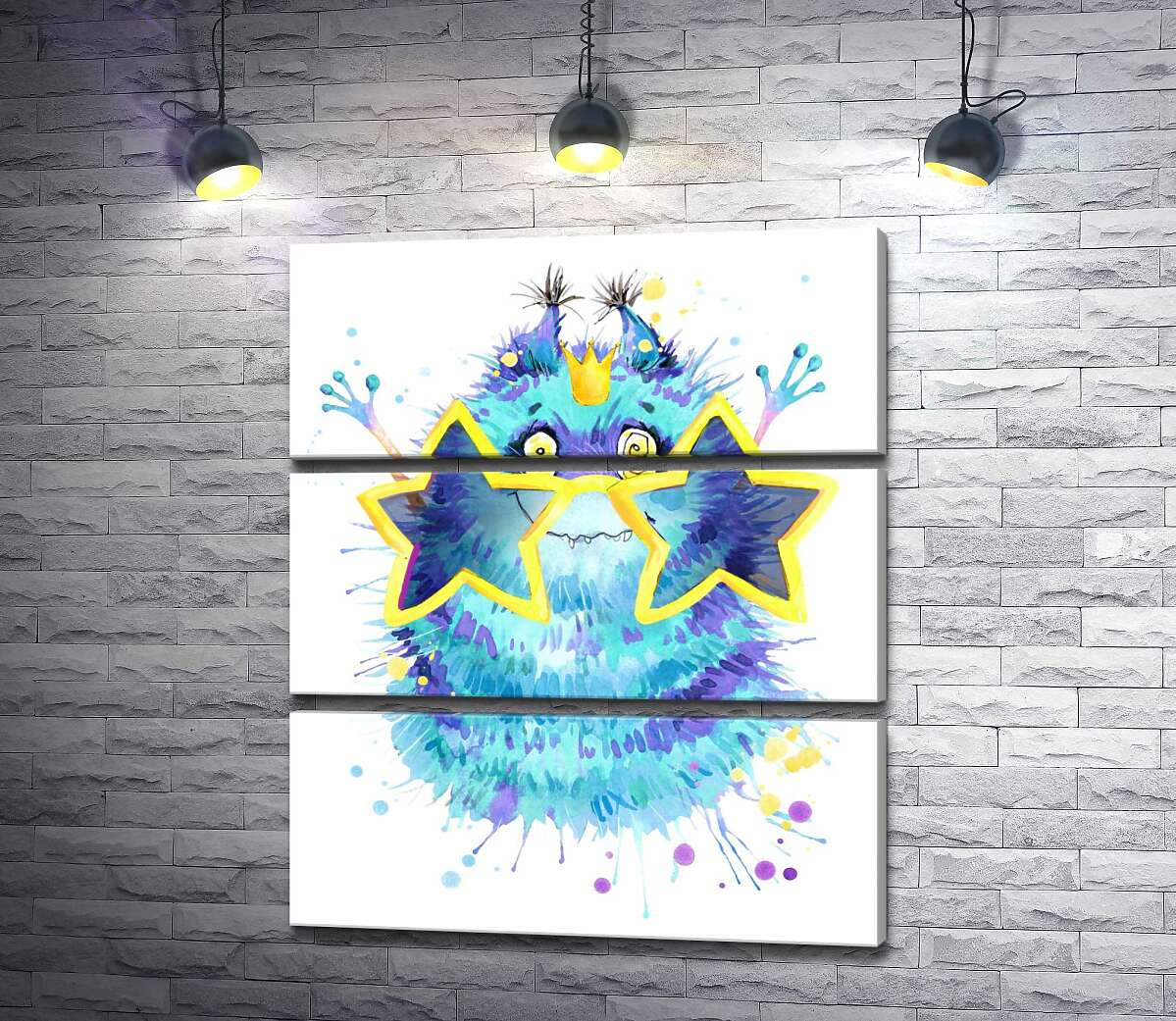 Модульная картина ArtPoster Пушистый голубой монстр в звездных очках 100x120 см Модуль №13
Модульная картина ArtPoster Пушистый голубой монстр в звездных очках 100x120 см Модуль №13