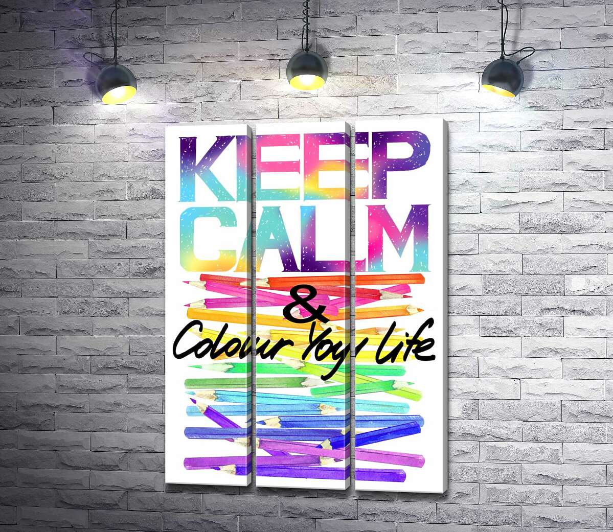 Модульная картина ArtPoster Радужные карандаши с надписью "keep calm and colour your life" 102x146 см Модуль №11
Модульная картина ArtPoster Радужные карандаши с надписью "keep calm and colour your life" 102x146 см Модуль №11