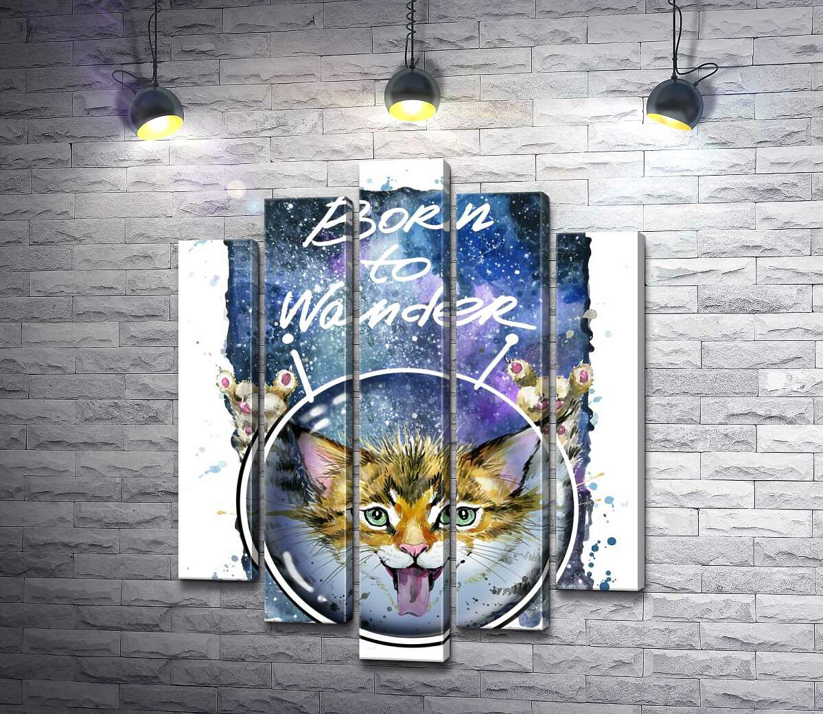 Модульная картина ArtPoster Рыжий котенок в шлеме среди космоса с надписью "born to wander" 100x130 см Модуль №26
Модульная картина ArtPoster Рыжий котенок в шлеме среди космоса с надписью "born to wander" 100x130 см Модуль №26