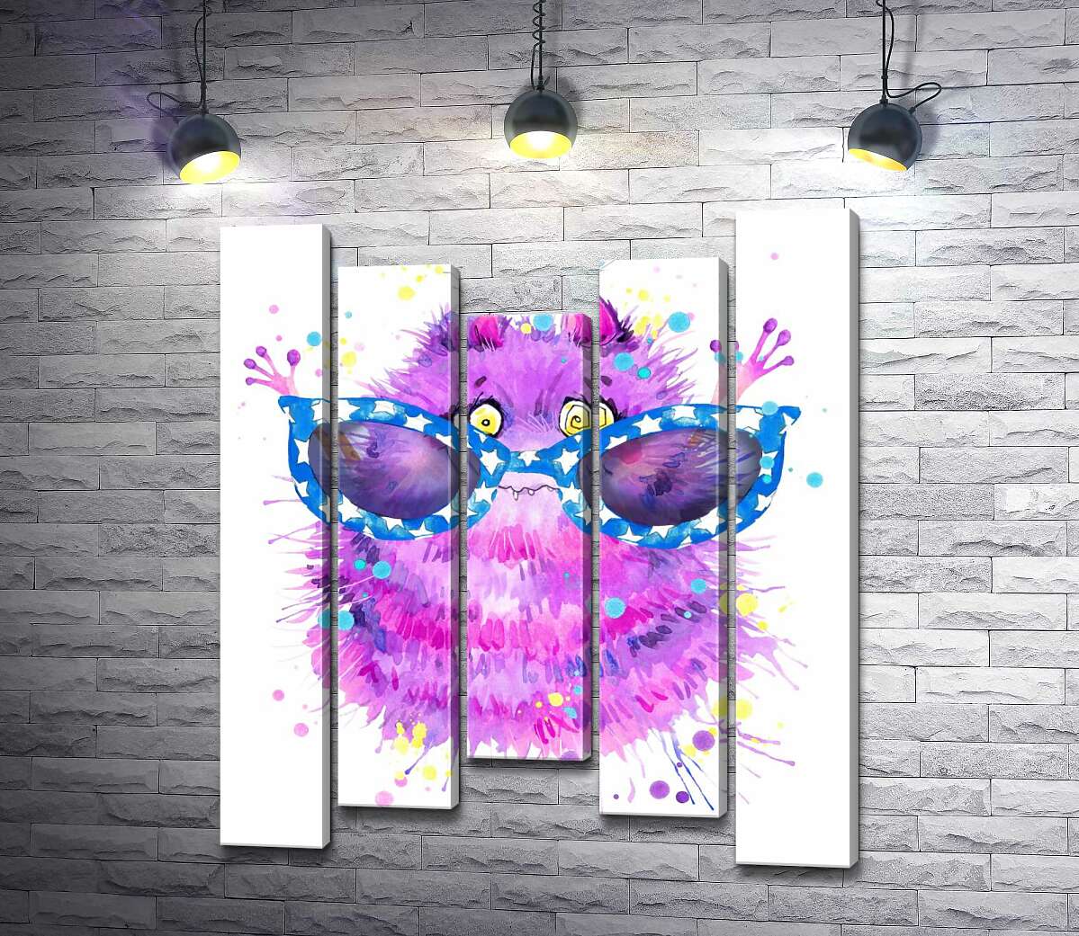 Модульная картина ArtPoster Пушистый фиолетовый монстр в больших синих очках 130x156 см Модуль №28
Модульная картина ArtPoster Пушистый фиолетовый монстр в больших синих очках 130x156 см Модуль №28