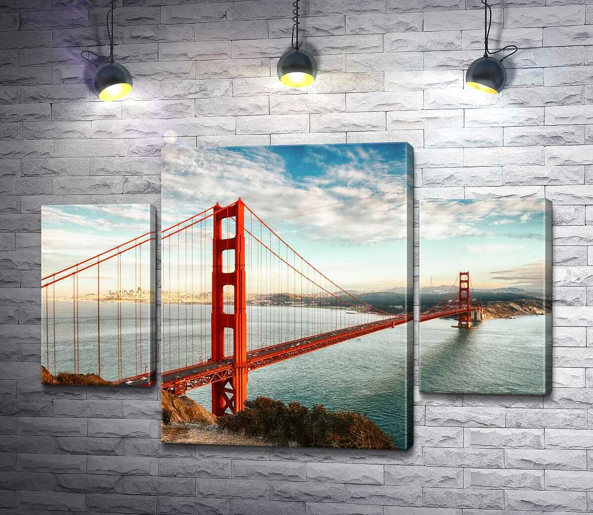 Модульная картина ArtPoster Путь к океану: вид с берега на мост "Золотые ворота" (Golden Gate Bridge) 80x54 см Модуль №7
Модульная картина ArtPoster Путь к океану: вид с берега на мост "Золотые ворота" (Golden Gate Bridge) 80x54 см Модуль №7