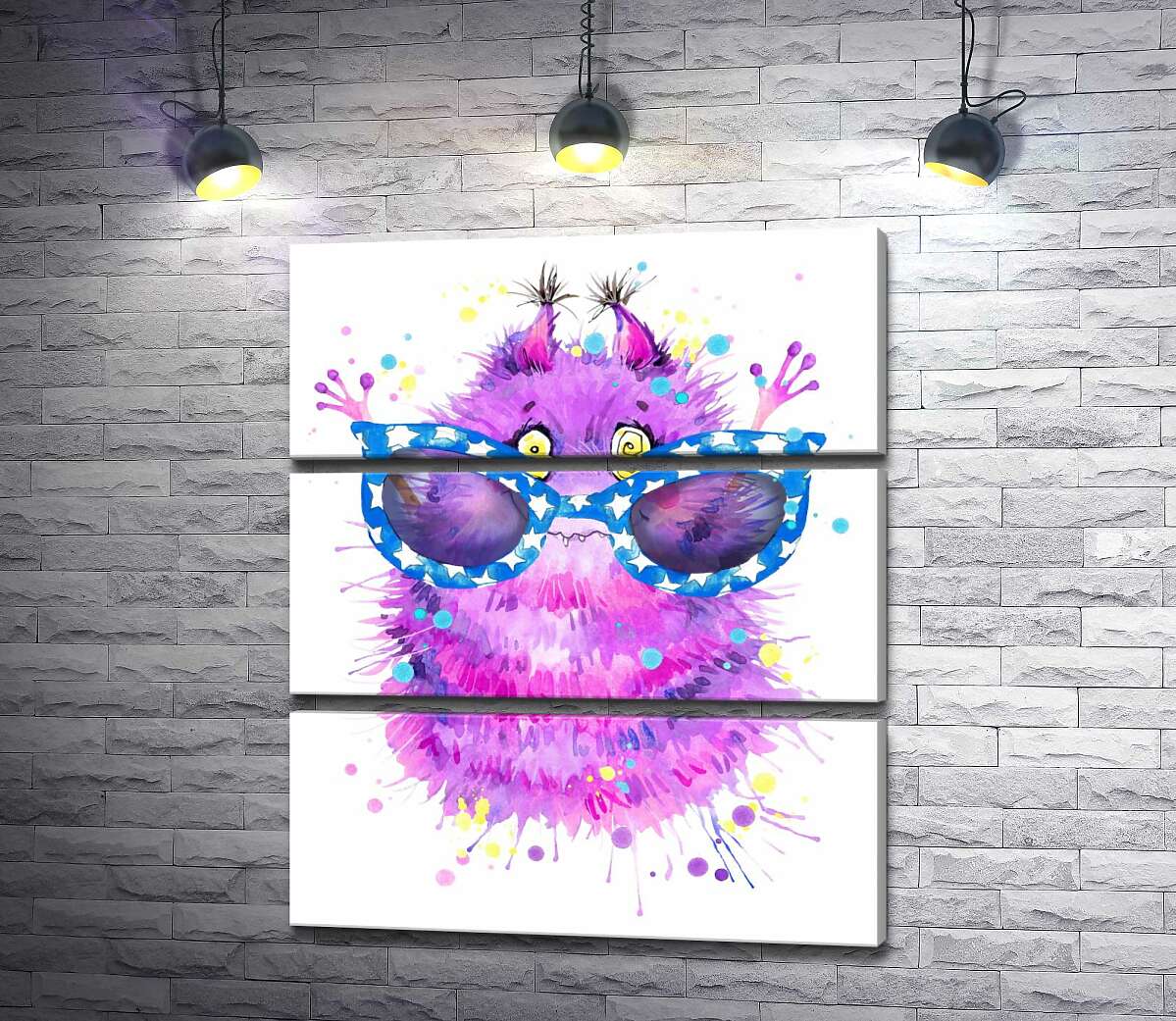 Модульная картина ArtPoster Пушистый фиолетовый монстр в больших синих очках 100x120 см Модуль №13
Модульная картина ArtPoster Пушистый фиолетовый монстр в больших синих очках 100x120 см Модуль №13