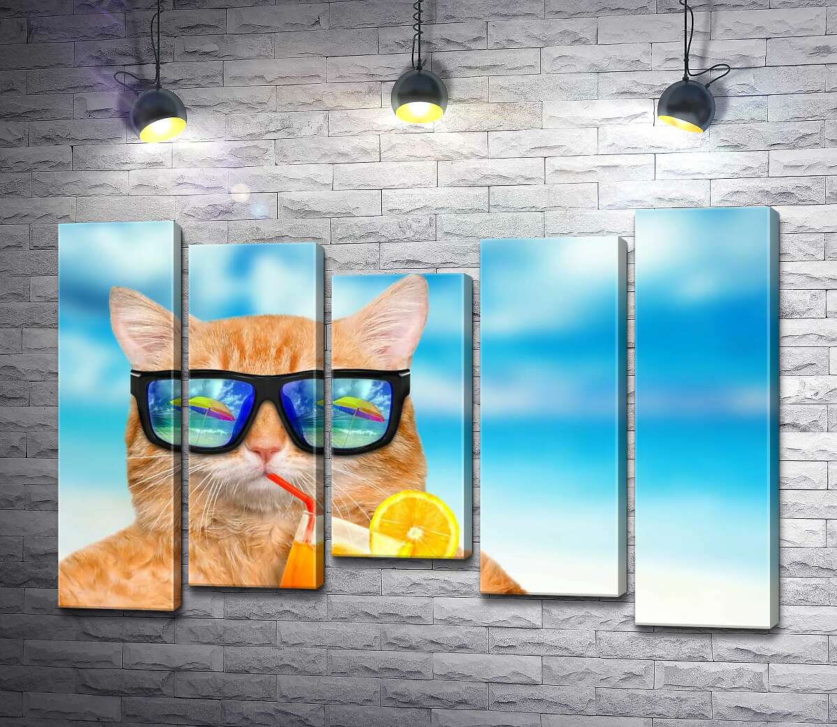 Модульная картина ArtPoster Рыжий кот в отпуске пьет фреш на пляже 100x68 см Модуль №28
Модульная картина ArtPoster Рыжий кот в отпуске пьет фреш на пляже 100x68 см Модуль №28