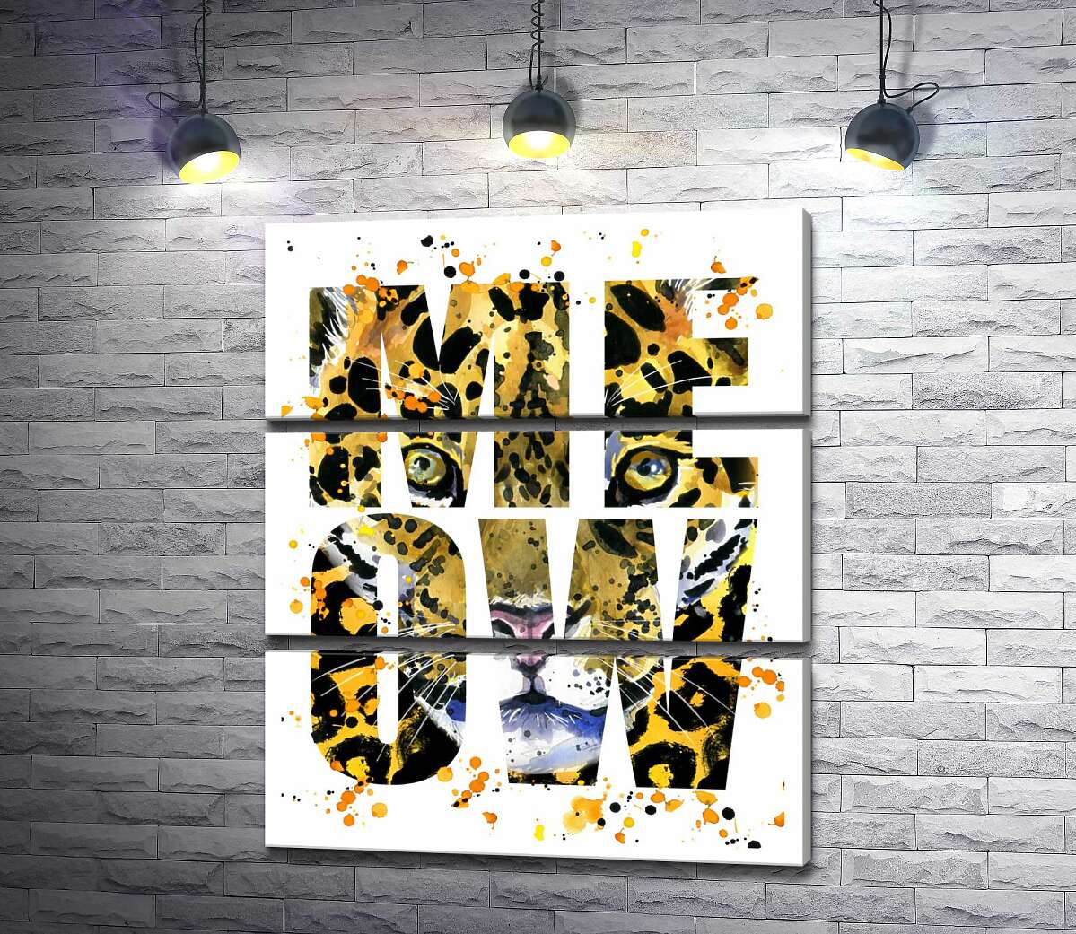Модульная картина ArtPoster Пятнистый силуэт леопарда в буквах "meow" 130x156 см Модуль №13
Модульная картина ArtPoster Пятнистый силуэт леопарда в буквах "meow" 130x156 см Модуль №13