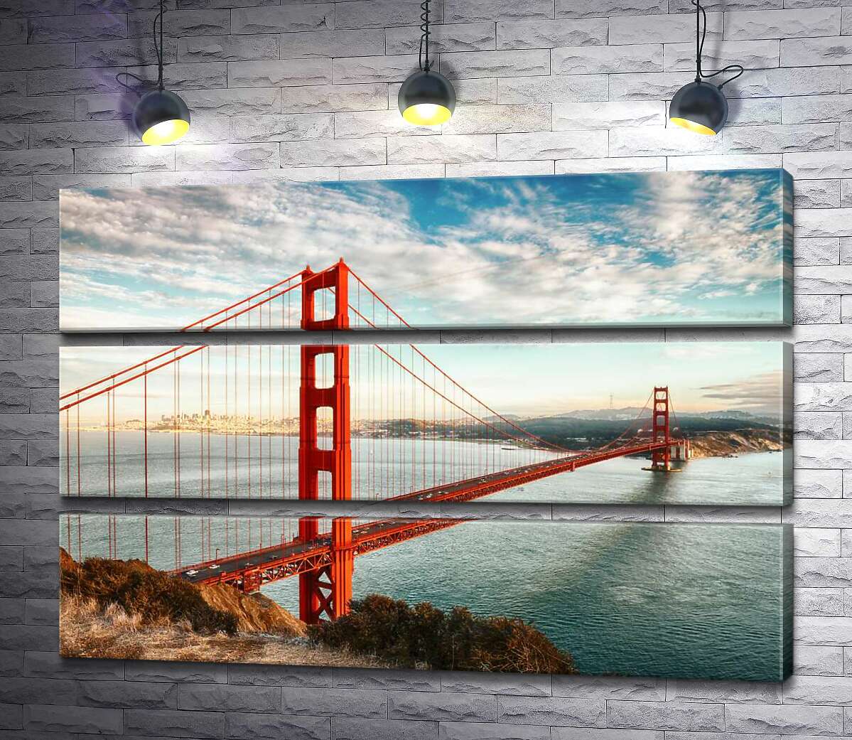 Модульная картина ArtPoster Путь к океану: вид с берега на мост "Золотые ворота" (Golden Gate Bridge) 130x87 см Модуль №13
Модульная картина ArtPoster Путь к океану: вид с берега на мост "Золотые ворота" (Golden Gate Bridge) 130x87 см Модуль №13