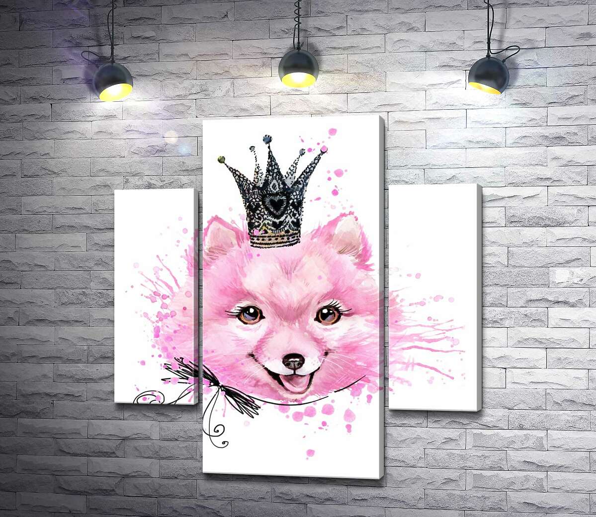 Модульная картина ArtPoster Розовая собака в ажурной короне 100x110 см Модуль №7
Модульная картина ArtPoster Розовая собака в ажурной короне 100x110 см Модуль №7