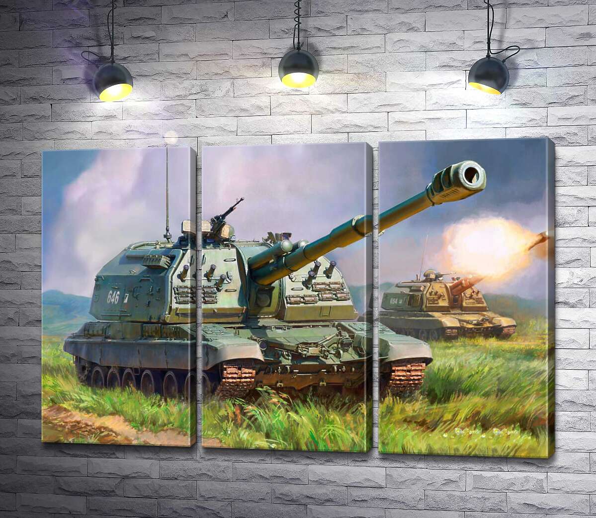 Модульная картина ArtPoster Советский истребитель танков ИС-152 "Зверобой" на поле боя 132x87 см Модуль №11
Модульная картина ArtPoster Советский истребитель танков ИС-152 "Зверобой" на поле боя 132x87 см Модуль №11