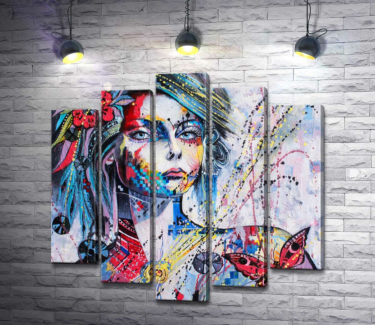 Модульная картина ArtPoster Спокойное выражение лица девушки, украшенной пестрыми узорами 130x129 см Модуль №26
Модульная картина ArtPoster Спокойное выражение лица девушки, украшенной пестрыми узорами 130x129 см Модуль №26