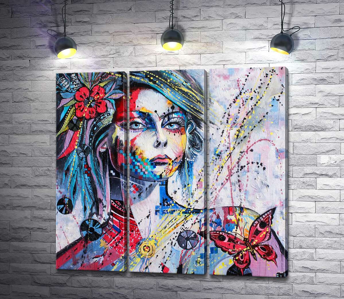 Модульная картина ArtPoster Спокойное выражение лица девушки, украшенной пестрыми узорами 132x127 см Модуль №11
Модульная картина ArtPoster Спокойное выражение лица девушки, украшенной пестрыми узорами 132x127 см Модуль №11