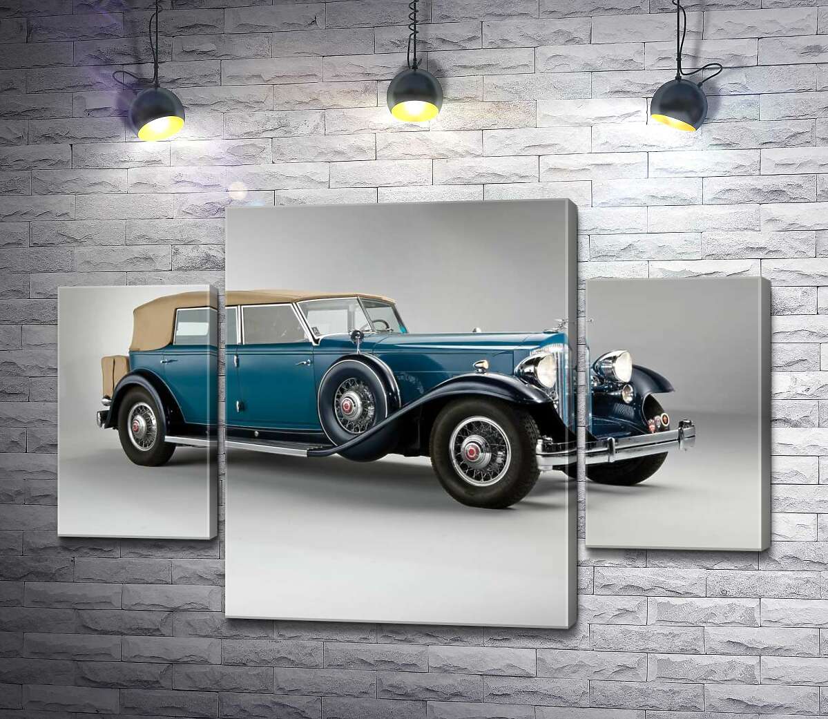 Модульная картина ArtPoster Синий автомобиль с откидным верхом 1932 года Packard Twin Six 80x54 см Модуль №7
Модульная картина ArtPoster Синий автомобиль с откидным верхом 1932 года Packard Twin Six 80x54 см Модуль №7