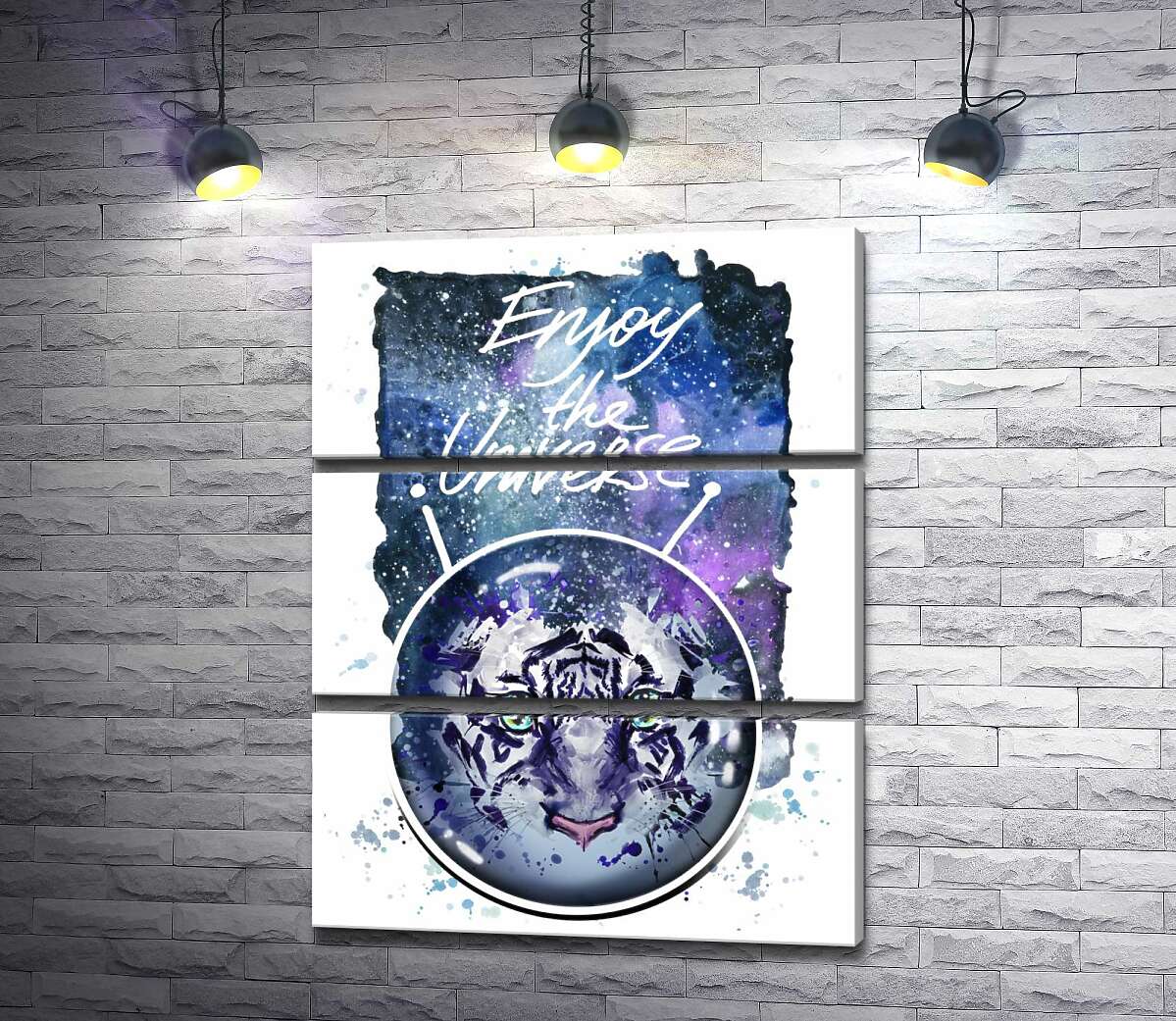 Модульная картина ArtPoster Силуэт белого тигра под надписью "Enjoy the Universe" 50x66 см Модуль №13
Модульная картина ArtPoster Силуэт белого тигра под надписью "Enjoy the Universe" 50x66 см Модуль №13