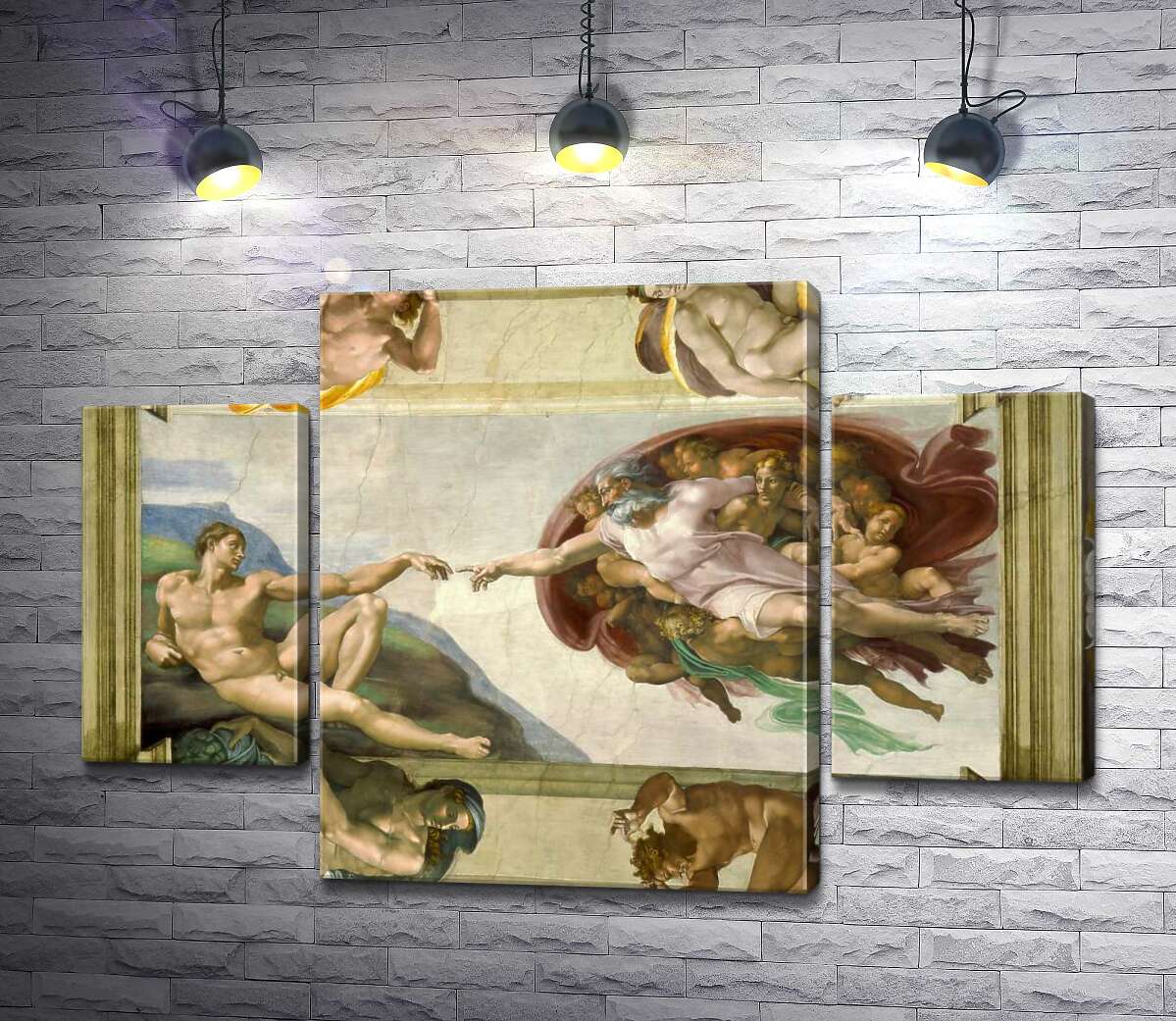 Модульная картина ArtPoster Создание Адама (La creazione di Adamo) - Микеланджело Буонарроти (Michelangelo Buonarroti) 131x89 см Модуль №7
Модульная картина ArtPoster Создание Адама (La creazione di Adamo) - Микеланджело Буонарроти (Michelangelo Buonarroti) 131x89 см Модуль №7