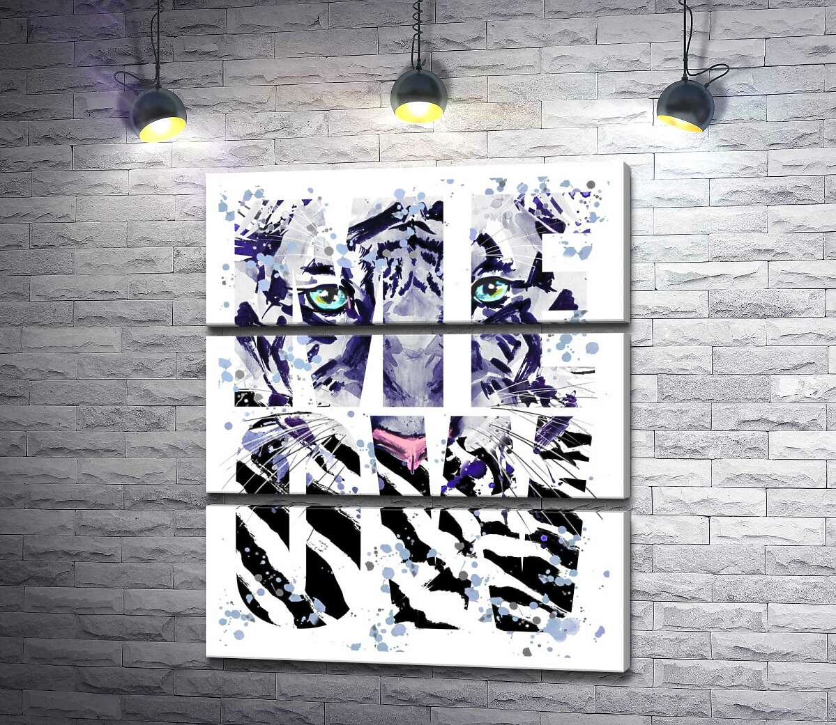 Модульная картина ArtPoster Силуэт белого тигра в буквах "meow" 51x60 см Модуль №13
Модульная картина ArtPoster Силуэт белого тигра в буквах "meow" 51x60 см Модуль №13