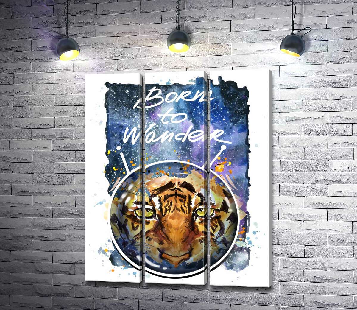 Модульная картина ArtPoster Силуэт тигра в космическом шлеме с надписью "born to wander" 132x166 см Модуль №11
Модульная картина ArtPoster Силуэт тигра в космическом шлеме с надписью "born to wander" 132x166 см Модуль №11