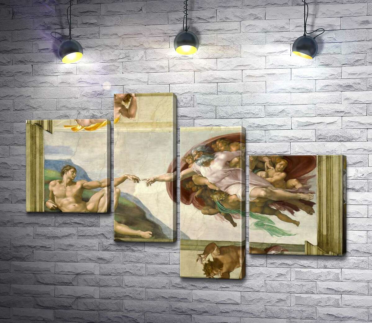 Модульная картина ArtPoster Создание Адама (La creazione di Adamo) - Микеланджело Буонарроти (Michelangelo Buonarroti) 100x69 см Модуль №20
Модульная картина ArtPoster Создание Адама (La creazione di Adamo) - Микеланджело Буонарроти (Michelangelo Buonarroti) 100x69 см Модуль №20