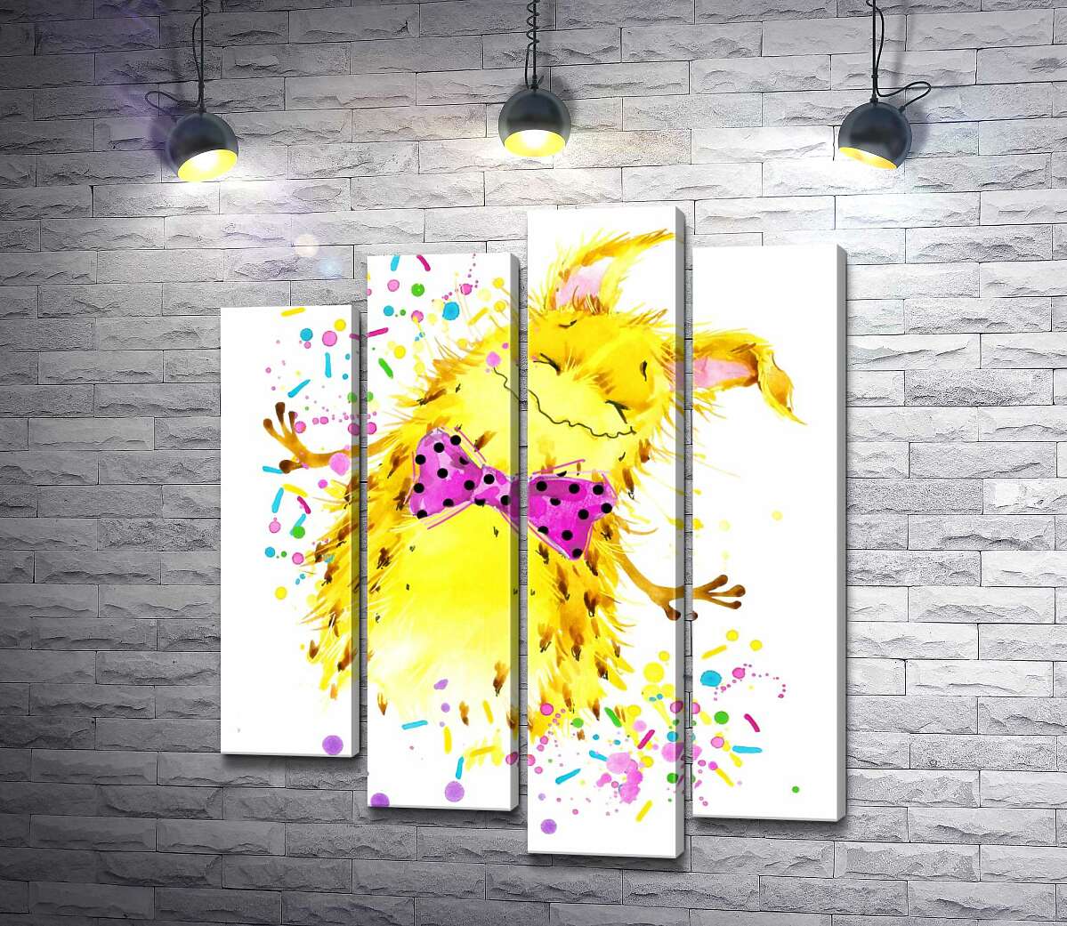 Модульная картина ArtPoster Счастливый желтый монстр с розовой бабочкой на шее 100x119 см Модуль №21
Модульная картина ArtPoster Счастливый желтый монстр с розовой бабочкой на шее 100x119 см Модуль №21