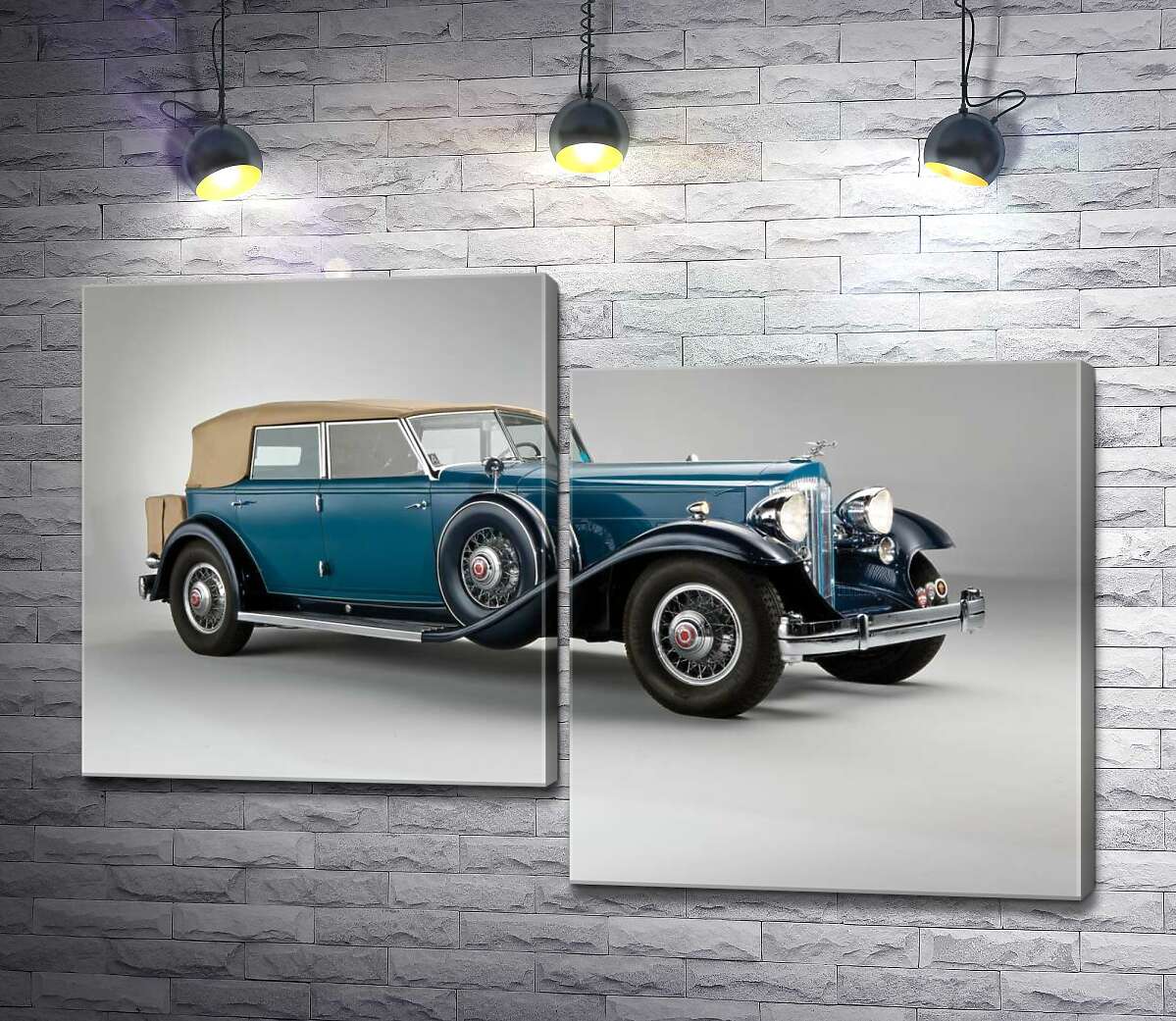 Модульная картина ArtPoster Синий автомобиль с откидным верхом 1932 года Packard Twin Six 100x68 см Модуль №5
Модульная картина ArtPoster Синий автомобиль с откидным верхом 1932 года Packard Twin Six 100x68 см Модуль №5