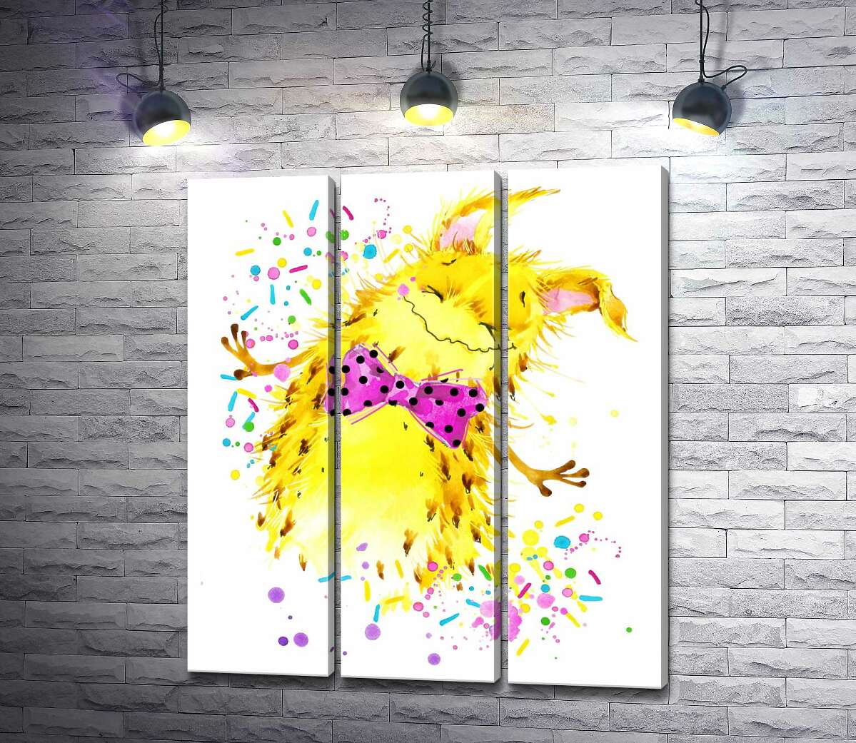 Модульная картина ArtPoster Счастливый желтый монстр с розовой бабочкой на шее 60x71 см Модуль №11
Модульная картина ArtPoster Счастливый желтый монстр с розовой бабочкой на шее 60x71 см Модуль №11