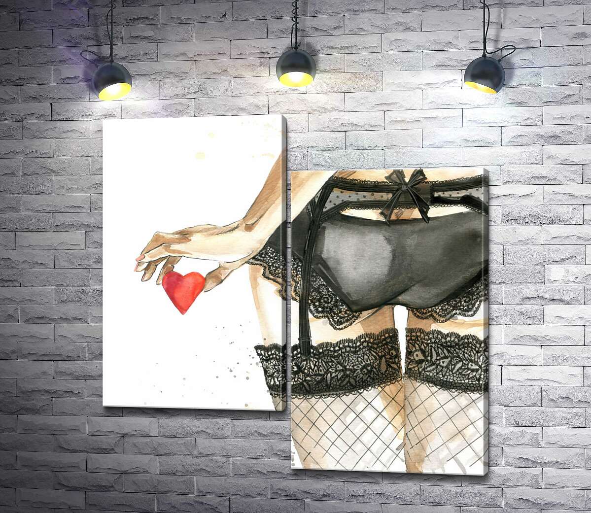 Модульная картина ArtPoster Соблазнительный силуэт девушки в ажурном белье и сердцем в руке 130x131 см Модуль №5
Модульная картина ArtPoster Соблазнительный силуэт девушки в ажурном белье и сердцем в руке 130x131 см Модуль №5