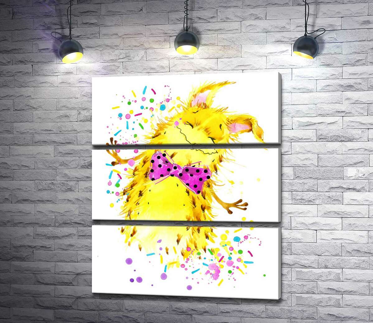 Модульная картина ArtPoster Счастливый желтый монстр с розовой бабочкой на шее 51x60 см Модуль №13
Модульная картина ArtPoster Счастливый желтый монстр с розовой бабочкой на шее 51x60 см Модуль №13