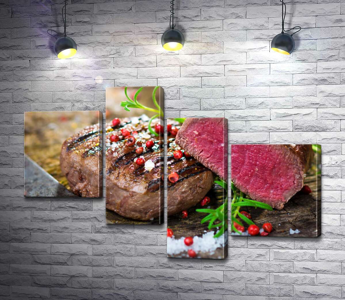 Модульная картина ArtPoster Сочный стейк с веточками розмарина и ягодами клюквы 100x69 см Модуль №20
Модульная картина ArtPoster Сочный стейк с веточками розмарина и ягодами клюквы 100x69 см Модуль №20