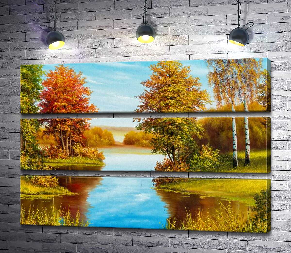 Модульная картина ArtPoster Теплый осенний день на берегу лесной реки 90x60 см Модуль №13
Модульная картина ArtPoster Теплый осенний день на берегу лесной реки 90x60 см Модуль №13