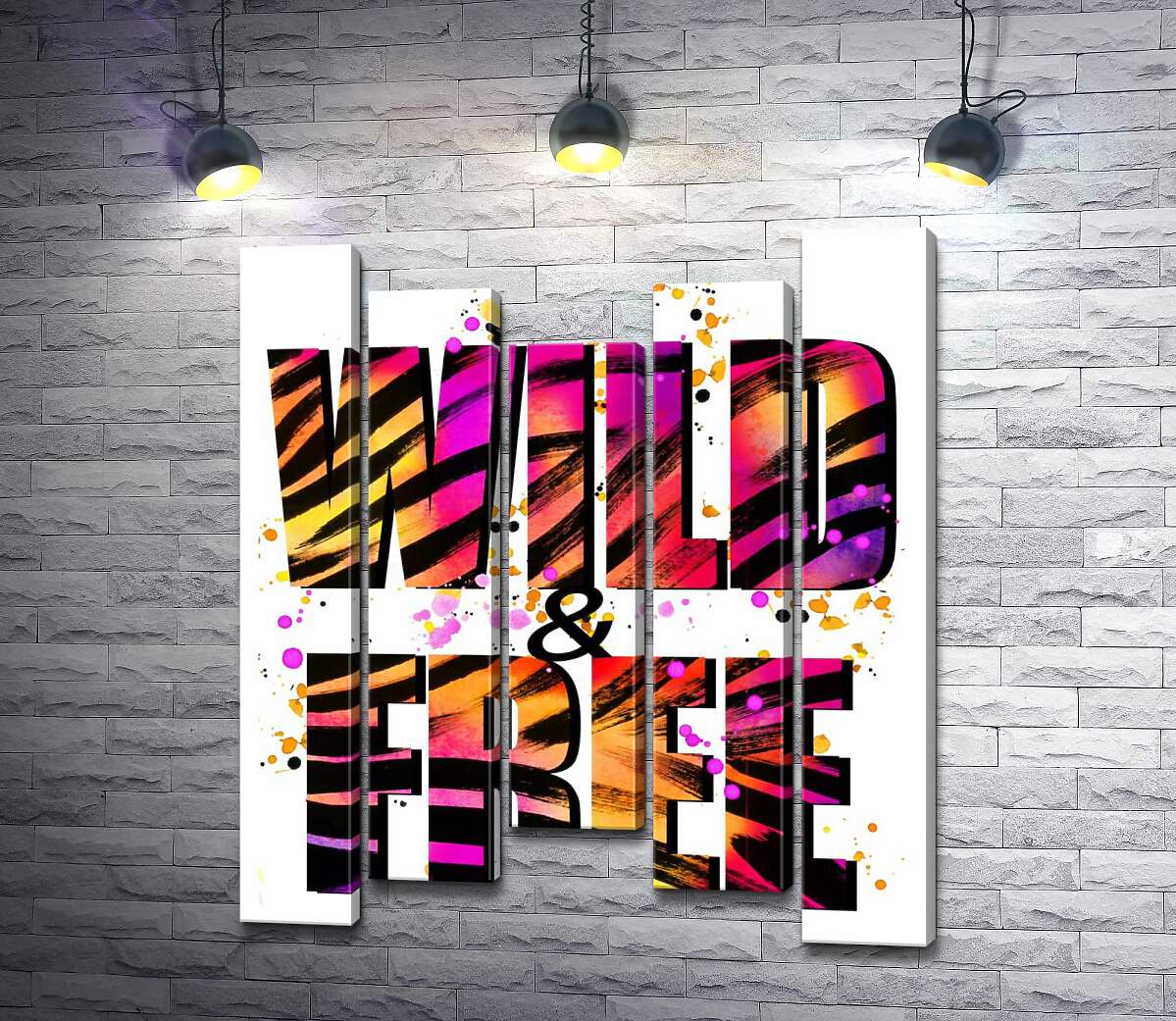 Модульная картина ArtPoster Фиолетово-желтая яркость букв "be wild and free" 100x120 см Модуль №28
Модульная картина ArtPoster Фиолетово-желтая яркость букв "be wild and free" 100x120 см Модуль №28
