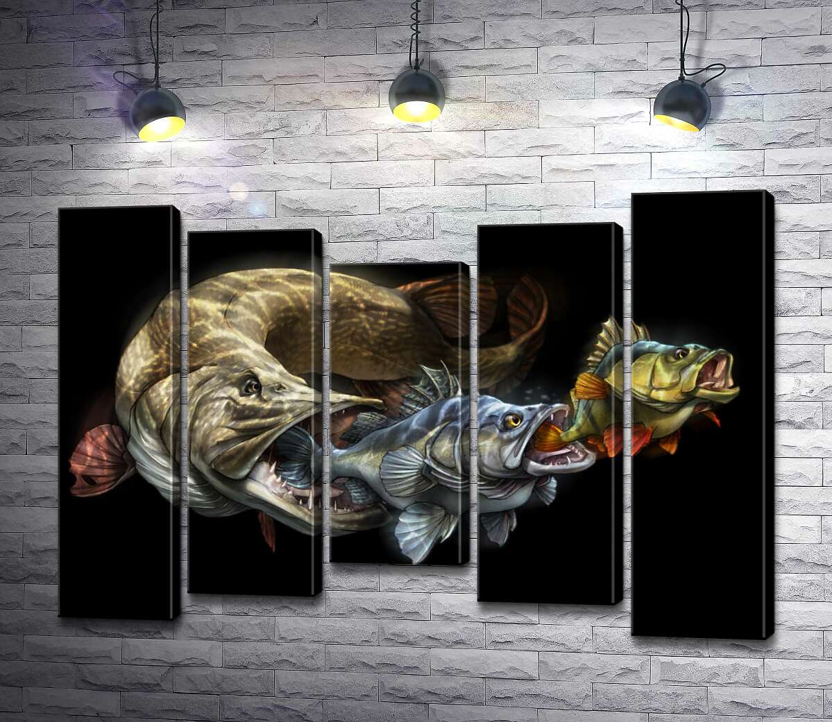 Модульная картина ArtPoster Цепь питания рыб на постере к программе "Savage Gear Fish" 130x94 см Модуль №28
Модульная картина ArtPoster Цепь питания рыб на постере к программе "Savage Gear Fish" 130x94 см Модуль №28