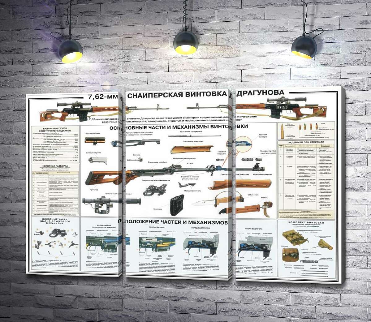 Модульная картина ArtPoster Учебный плакат снайперской винтовки Драгунова 102x67 см Модуль №11
Модульная картина ArtPoster Учебный плакат снайперской винтовки Драгунова 102x67 см Модуль №11