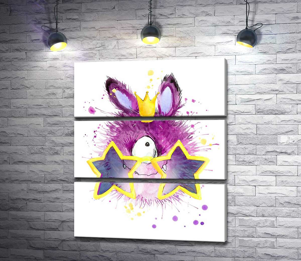Модульная картина ArtPoster Фиолетовый циклоп в короне и очках 100x120 см Модуль №13
Модульная картина ArtPoster Фиолетовый циклоп в короне и очках 100x120 см Модуль №13