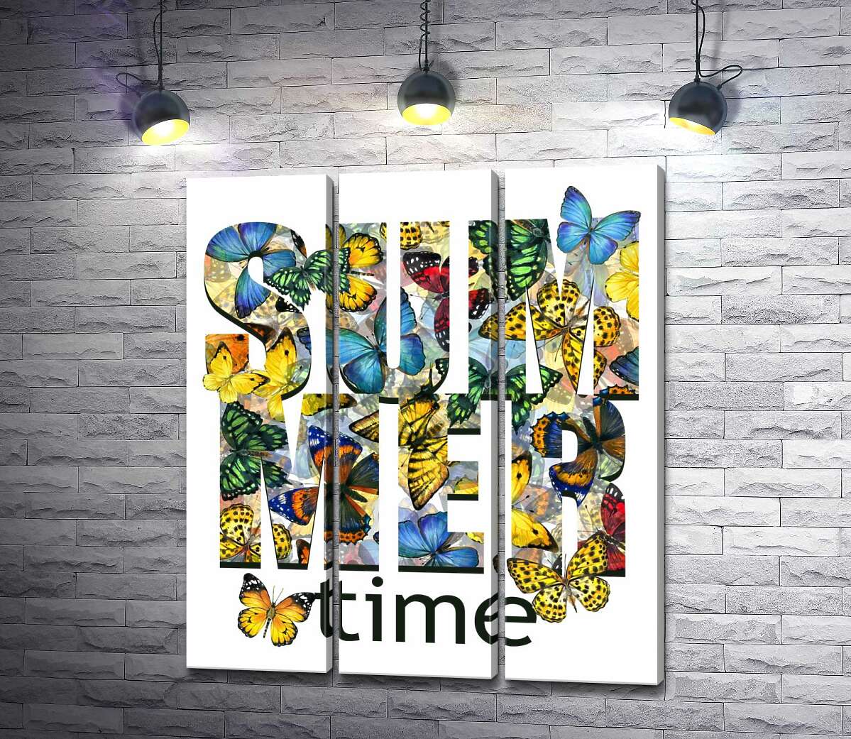 Модульная картина ArtPoster Узор из бабочек на надписи "summertime" 60x71 см Модуль №11
Модульная картина ArtPoster Узор из бабочек на надписи "summertime" 60x71 см Модуль №11