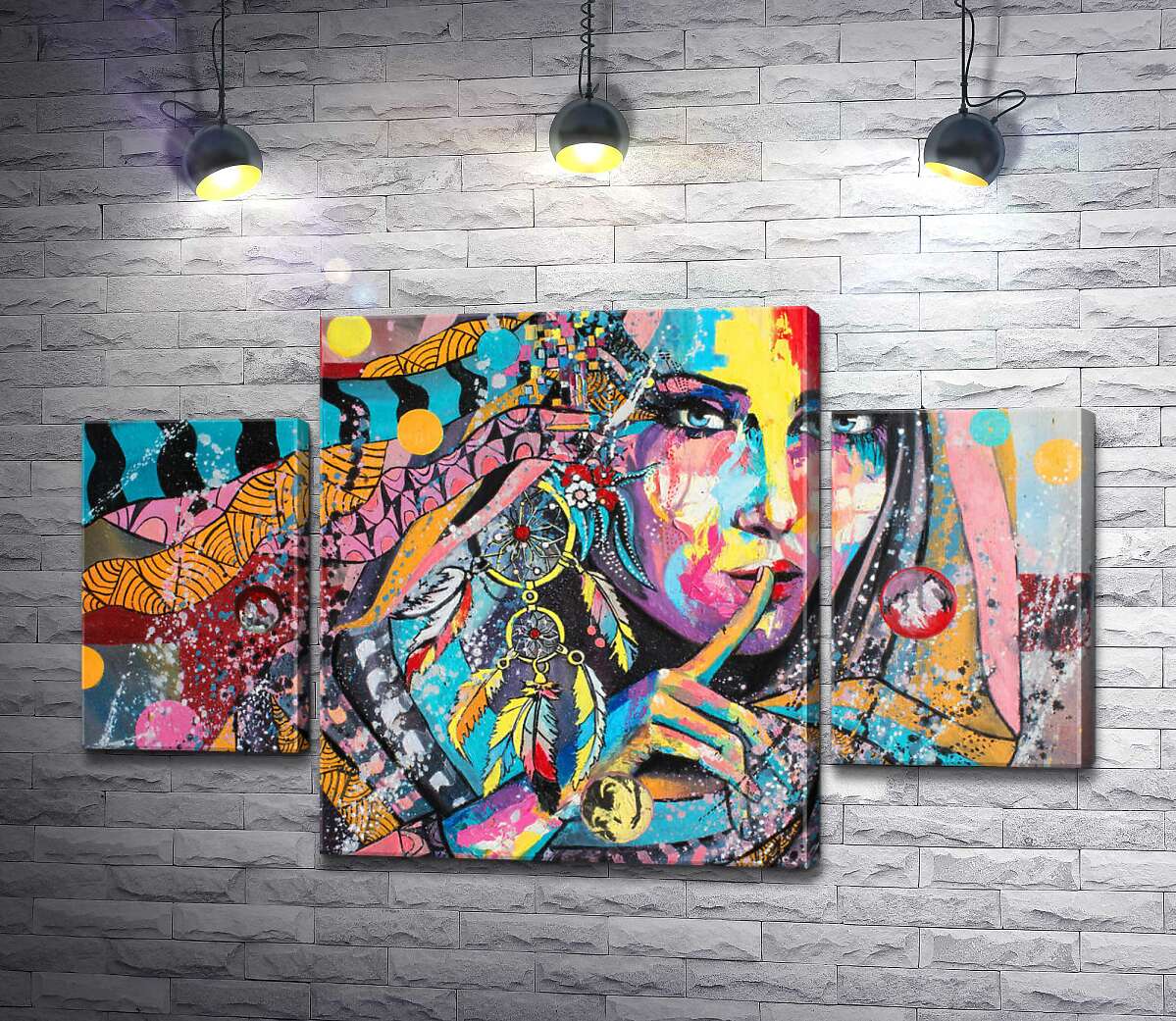 Модульная картина ArtPoster Цветные ленты обвивают таинственный силуэт девушки 100x64 см Модуль №7
Модульная картина ArtPoster Цветные ленты обвивают таинственный силуэт девушки 100x64 см Модуль №7