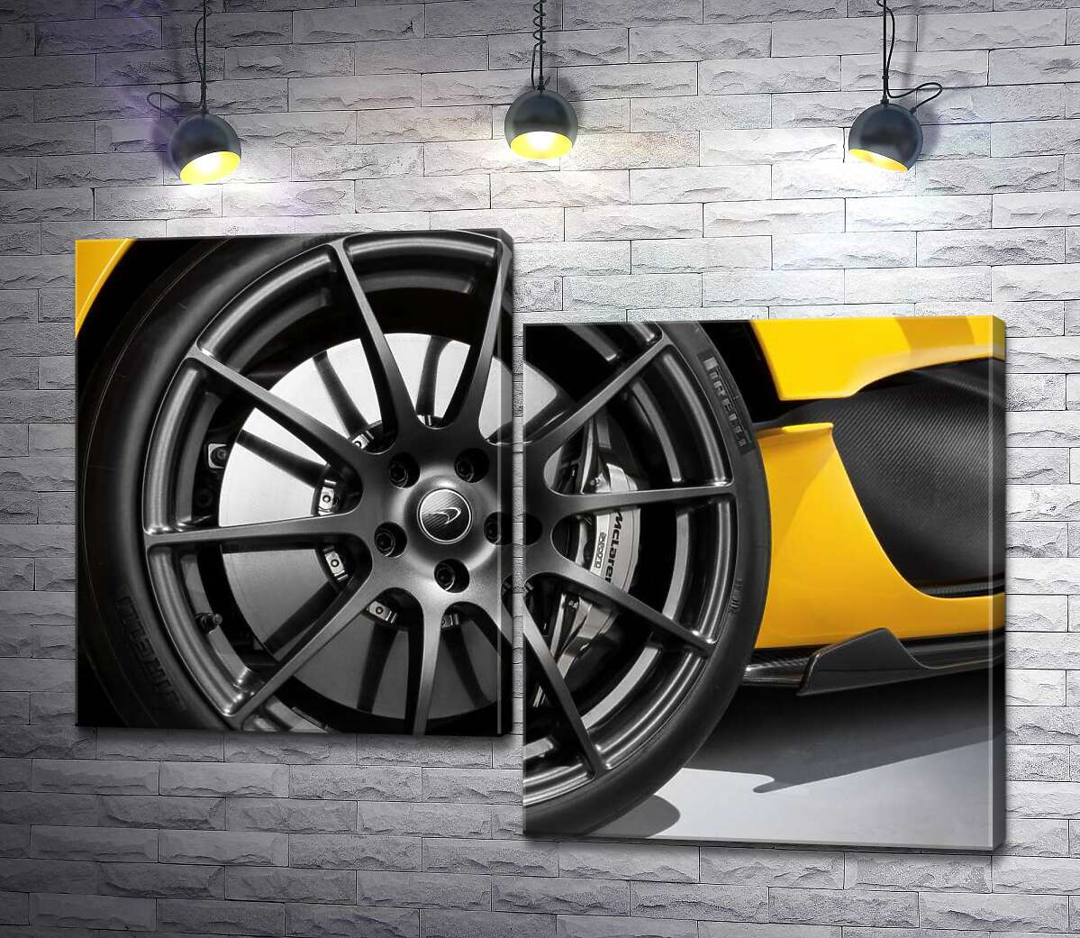 Модульная картина ArtPoster Черный диск сверкает на колесе спортивного автомобиля McLaren P1 100x73 см Модуль №5
Модульная картина ArtPoster Черный диск сверкает на колесе спортивного автомобиля McLaren P1 100x73 см Модуль №5