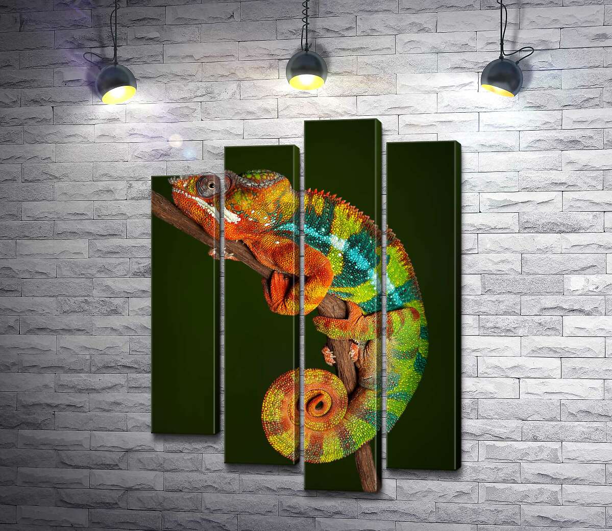 Модульная картина ArtPoster Яркий хамелеон в переливах оранжево-зеленых цветов 132x181 см Модуль №21
Модульная картина ArtPoster Яркий хамелеон в переливах оранжево-зеленых цветов 132x181 см Модуль №21
