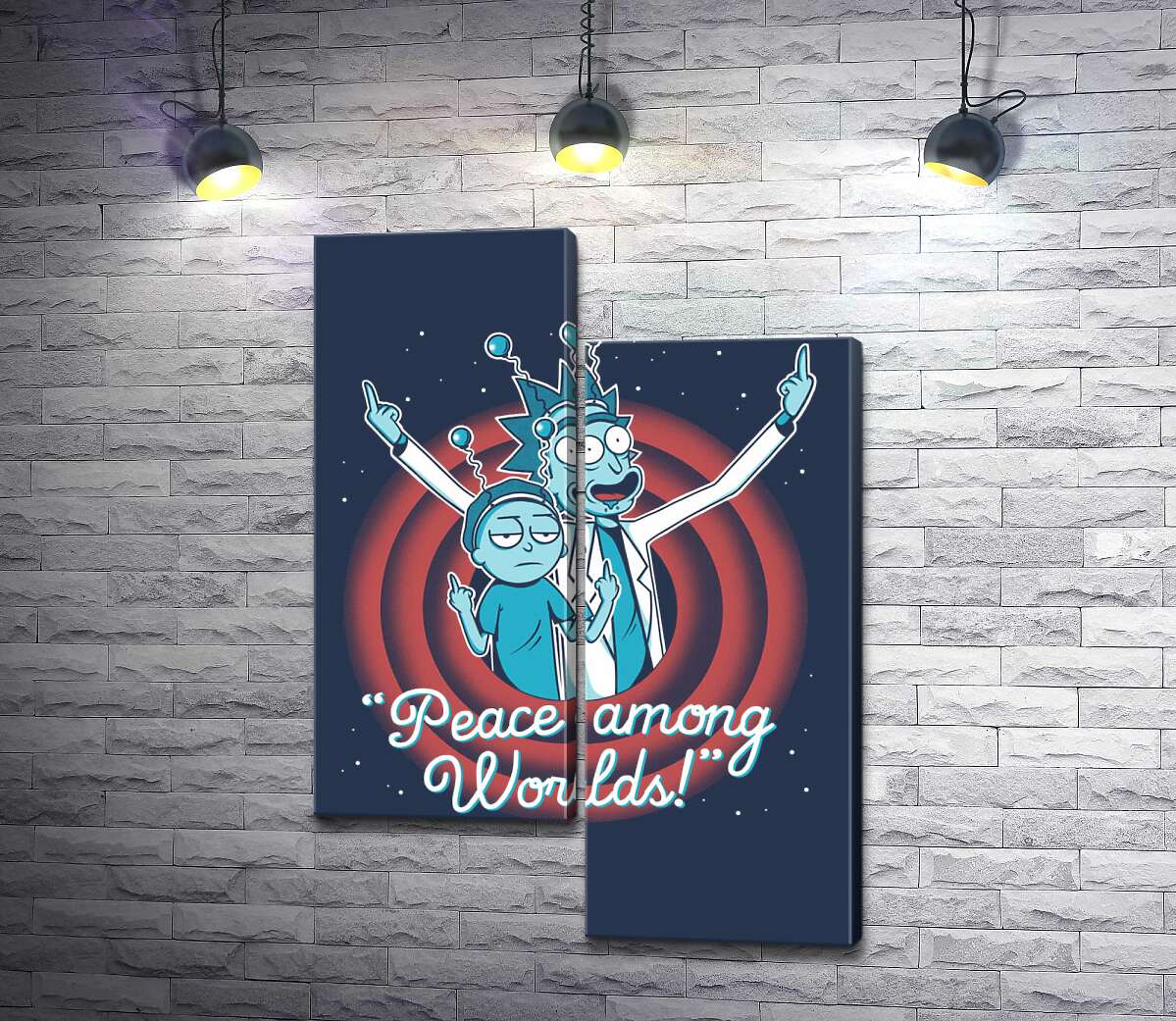 Модульная картина ArtPoster Эксцентричный дедушка ученый и его внук – герои мультфильма "Рик и Морти" (Rick and Morty) 100x142 см Модуль №5
Модульная картина ArtPoster Эксцентричный дедушка ученый и его внук – герои мультфильма "Рик и Морти" (Rick and Morty) 100x142 см Модуль №5