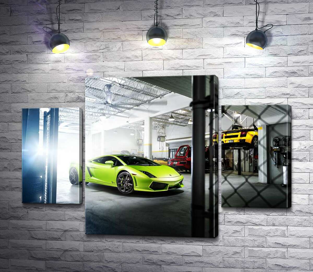 Модульная картина ArtPoster Яркий зеленый Ламборгини (Lamborghini Gallardo) стоит в тени гаража 80x54 см Модуль №7
Модульная картина ArtPoster Яркий зеленый Ламборгини (Lamborghini Gallardo) стоит в тени гаража 80x54 см Модуль №7