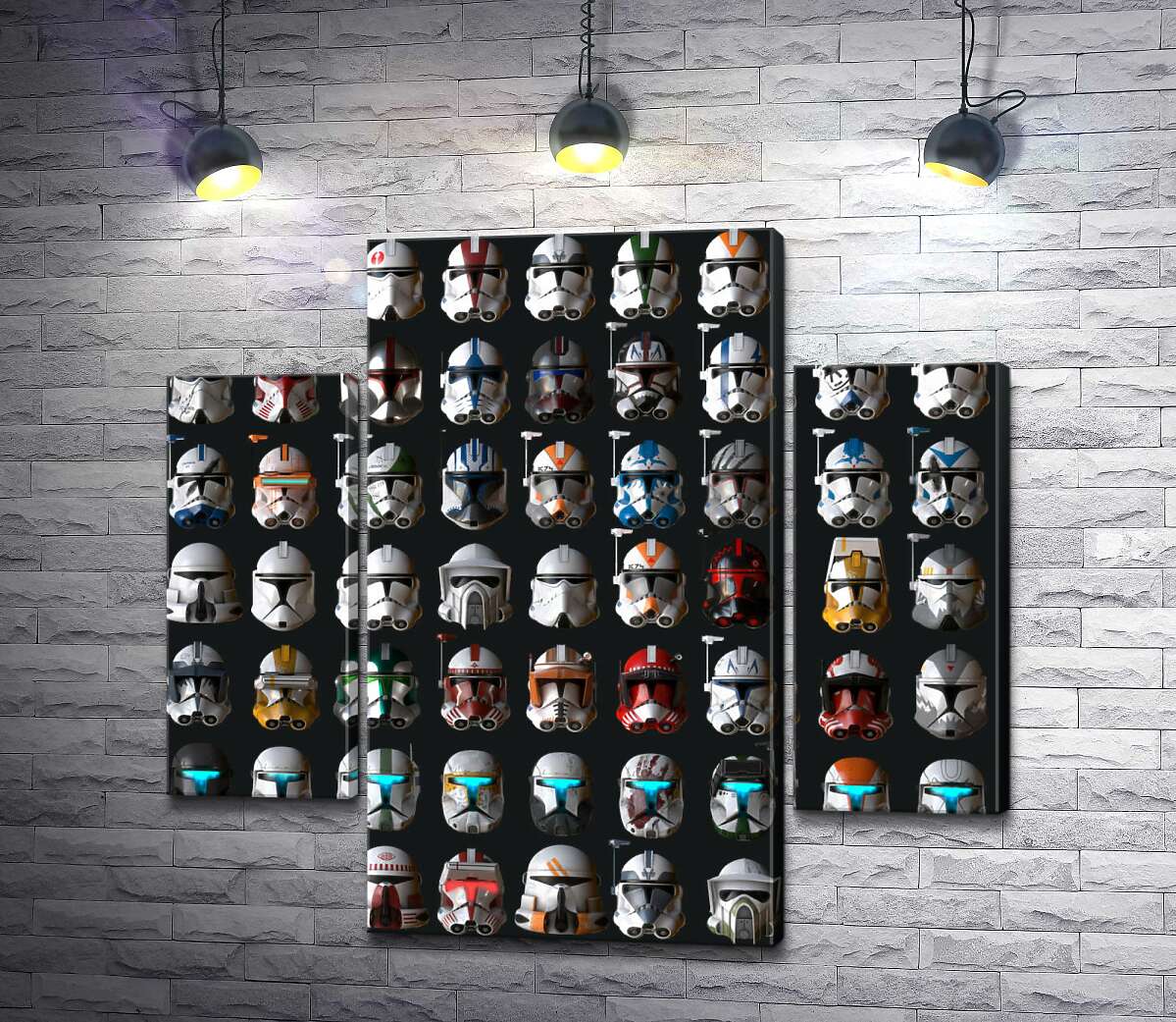 Модульная картина ArtPoster Цветные шлемы клонов из Звездных войн (Star Wars) 80x75 см Модуль №7
Модульная картина ArtPoster Цветные шлемы клонов из Звездных войн (Star Wars) 80x75 см Модуль №7