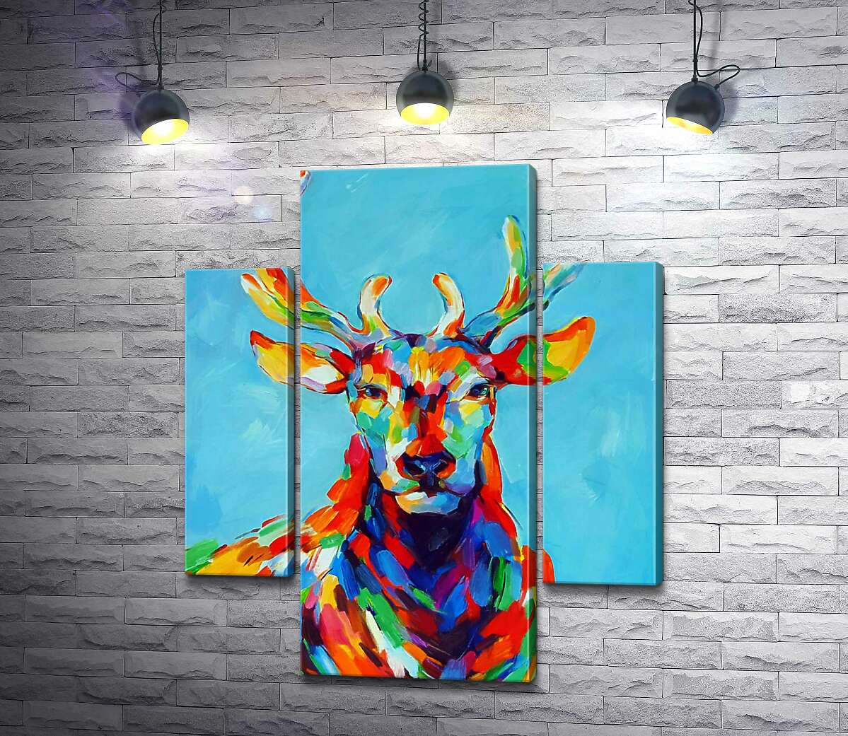 Модульная картина ArtPoster Цветной силуэт оленя в радужных пятнах 100x120 см Модуль №7
Модульная картина ArtPoster Цветной силуэт оленя в радужных пятнах 100x120 см Модуль №7
