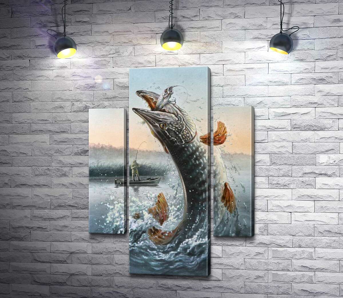 Модульная картина ArtPoster Щука выпрыгнула из воды, ловя приманку 131x185 см Модуль №7
Модульная картина ArtPoster Щука выпрыгнула из воды, ловя приманку 131x185 см Модуль №7