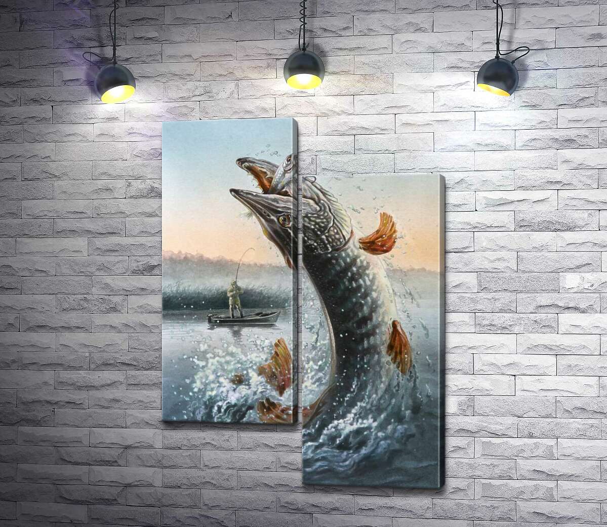 Модульная картина ArtPoster Щука выпрыгнула из воды, ловя приманку 130x185 см Модуль №5
Модульная картина ArtPoster Щука выпрыгнула из воды, ловя приманку 130x185 см Модуль №5