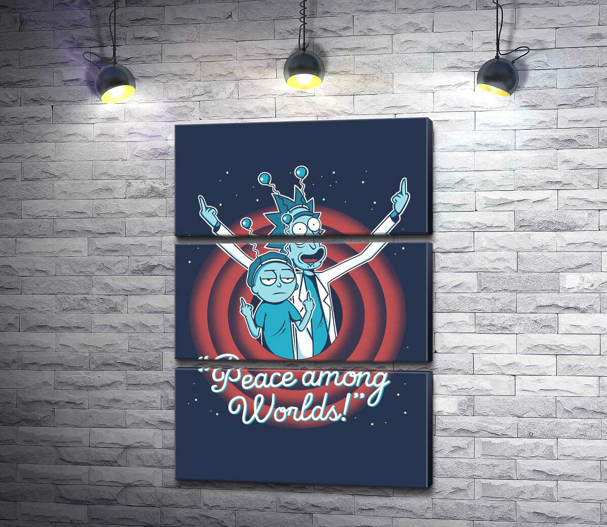 Модульная картина ArtPoster Эксцентричный дедушка ученый и его внук – герои мультфильма "Рик и Морти" (Rick and Morty) 130x186 см Модуль №13
Модульная картина ArtPoster Эксцентричный дедушка ученый и его внук – герои мультфильма "Рик и Морти" (Rick and Morty) 130x186 см Модуль №13