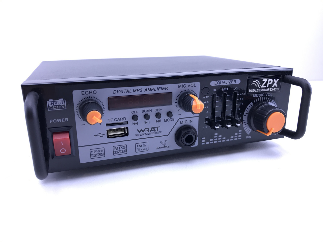 Стерео усилитель звука ZPX ZX-1312 с пультом \ Интегральный усилитель со встроенным медиаплеером FM тюнером
Стерео усилитель звука ZPX ZX-1312 с пультом \ Интегральный усилитель со встроенным медиаплеером FM тюнером